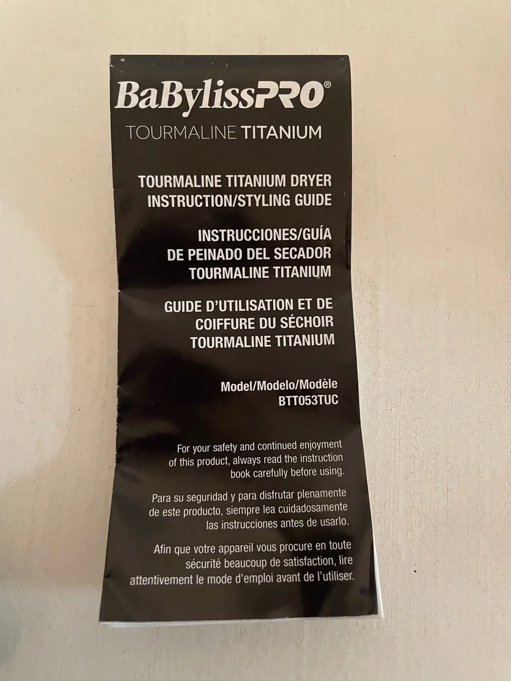 Brand new Babyliss Tourmaline Titanium Travel Hairdryer
